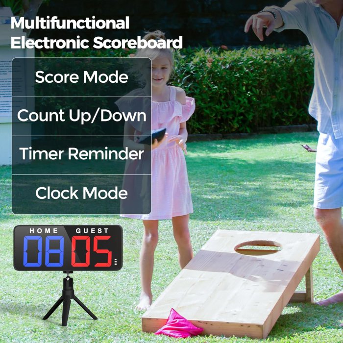 ANJANK 11’’ LED Scoreboard Clock (Countdown/up) - Indoor/Outdoor Games (image 2)