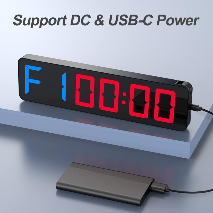 ANJANK Gym Timer 15" LED Wall Clock (image 5)