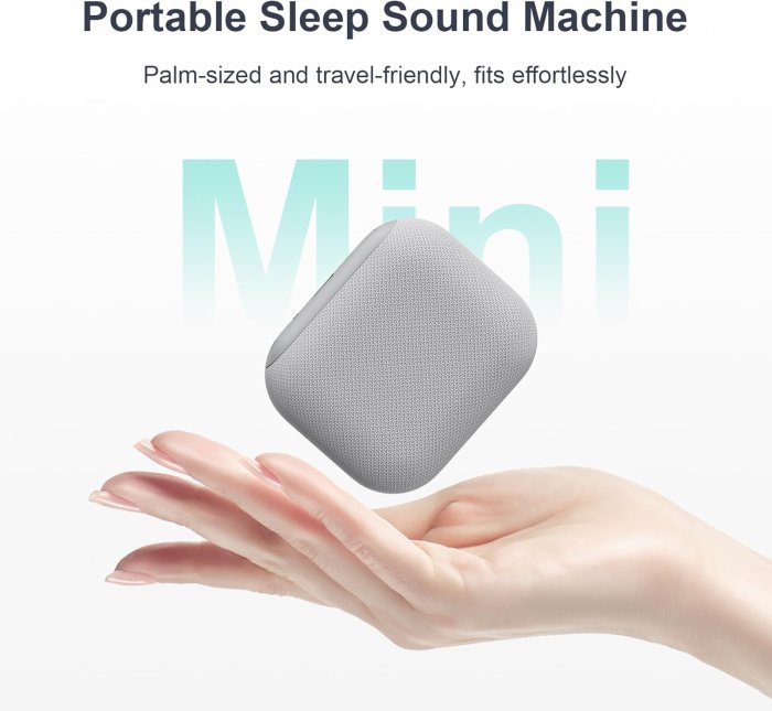 ANJANK Portable White Noise Machine - 20 Sounds, Sleep Timer, Battery Powered (image 2)