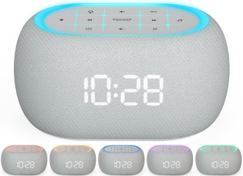 ANJANK White Noise Sound Machine Alarm Clock with Bluetooth Speaker